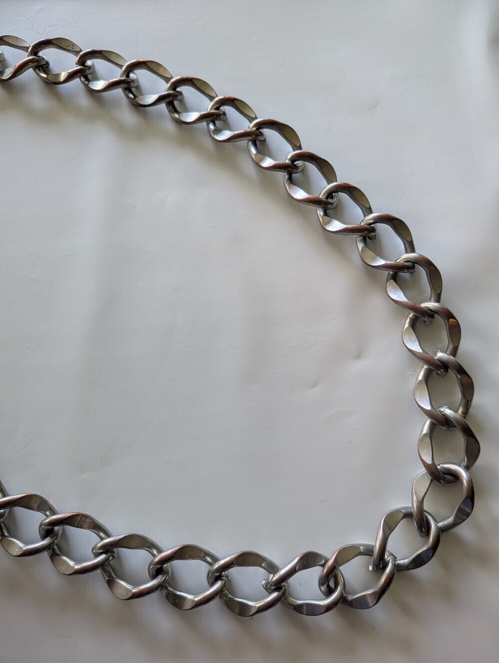 Vintage Chunky Large Loop Grunge Chain Necklace - Picture 4 of 9